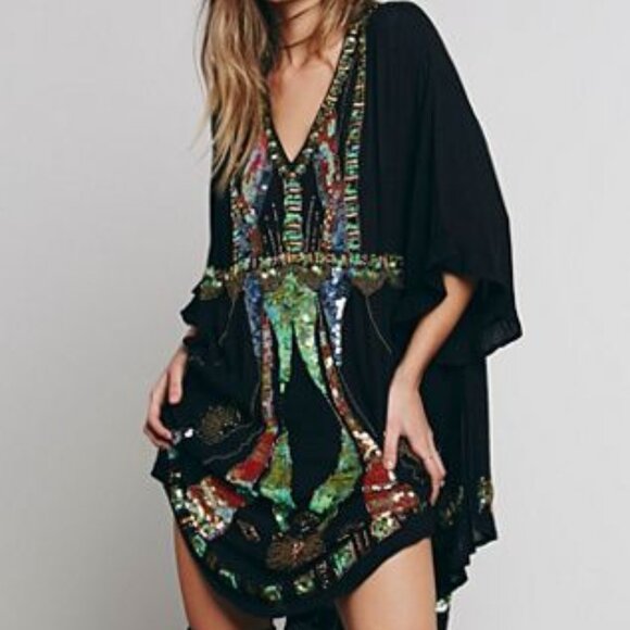 Free people Wild Heart Sequin Kaftan - Picture 1 of 4